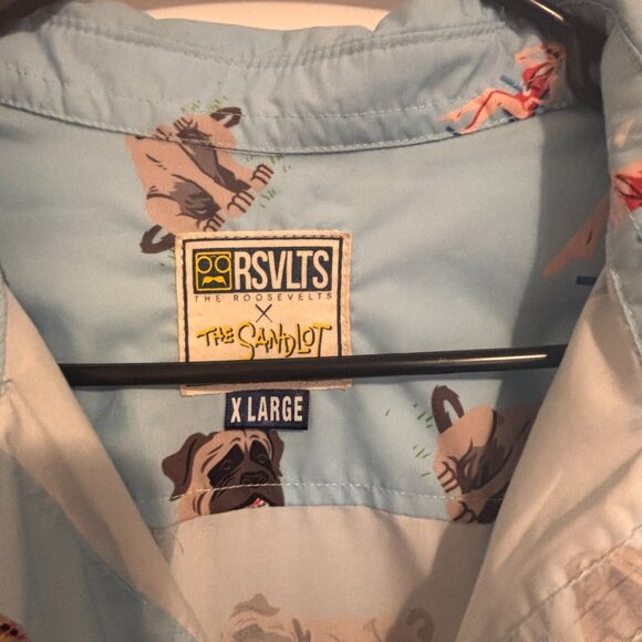 RSVLTS x Sandlot Button Up Shirt SS Wendy Peffercorn Beast Novelty Rockabilly XL - Picture 4 of 5